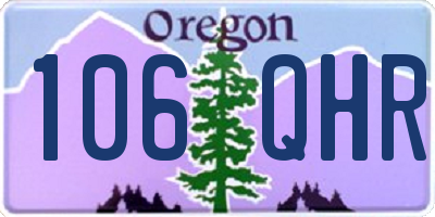 OR license plate 106QHR