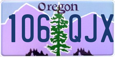 OR license plate 106QJX
