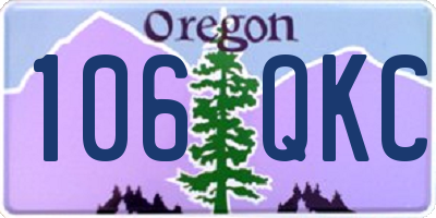OR license plate 106QKC