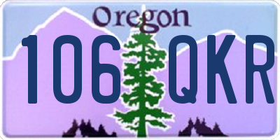 OR license plate 106QKR