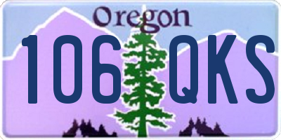 OR license plate 106QKS