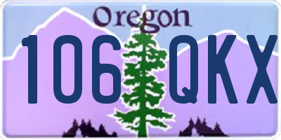 OR license plate 106QKX