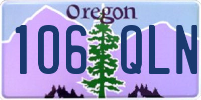 OR license plate 106QLN