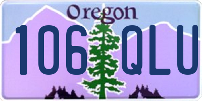 OR license plate 106QLU