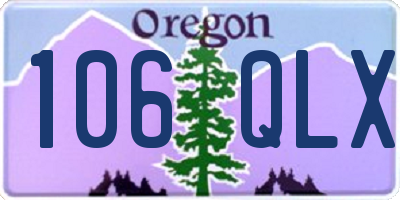 OR license plate 106QLX