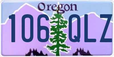 OR license plate 106QLZ
