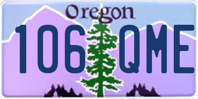 OR license plate 106QME
