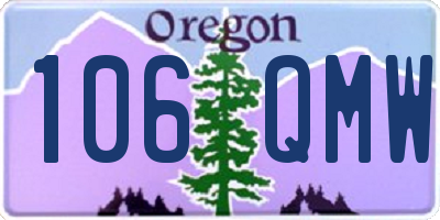OR license plate 106QMW