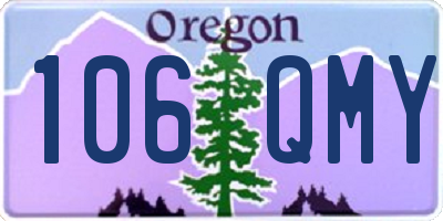 OR license plate 106QMY
