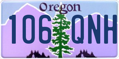 OR license plate 106QNH