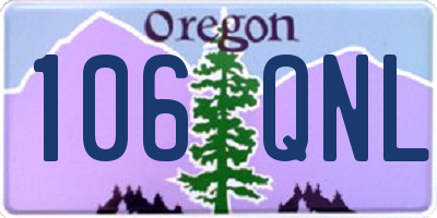 OR license plate 106QNL