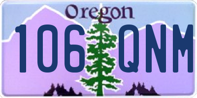 OR license plate 106QNM