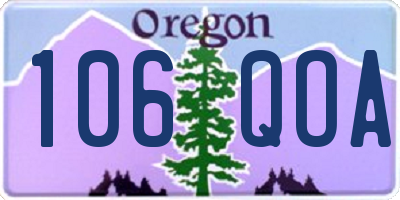 OR license plate 106QOA
