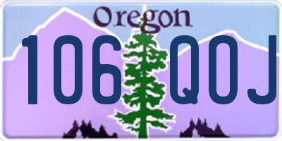 OR license plate 106QOJ