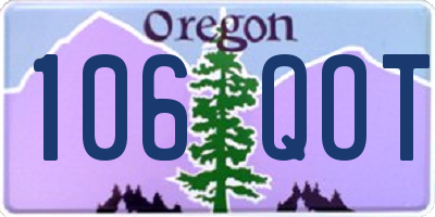 OR license plate 106QOT