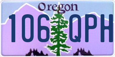 OR license plate 106QPH
