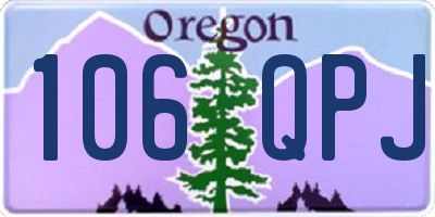 OR license plate 106QPJ
