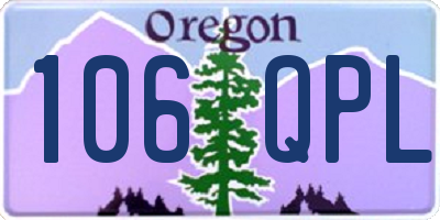 OR license plate 106QPL