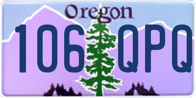 OR license plate 106QPQ