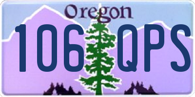 OR license plate 106QPS