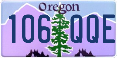 OR license plate 106QQE