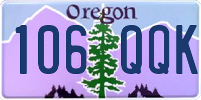 OR license plate 106QQK