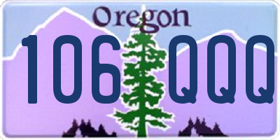 OR license plate 106QQQ