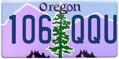 OR license plate 106QQU