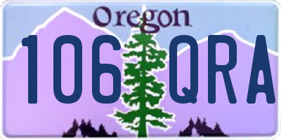OR license plate 106QRA