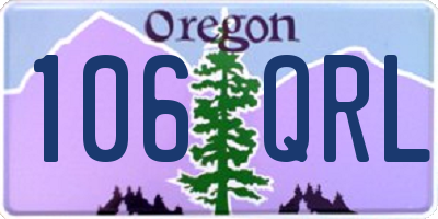 OR license plate 106QRL