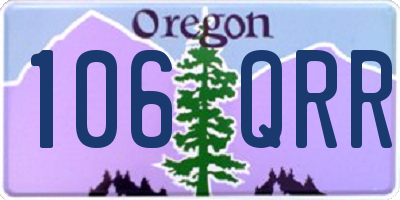 OR license plate 106QRR
