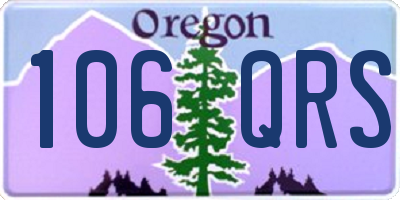 OR license plate 106QRS