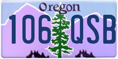 OR license plate 106QSB