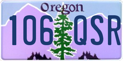OR license plate 106QSR