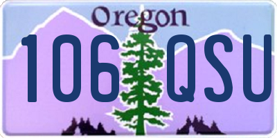 OR license plate 106QSU