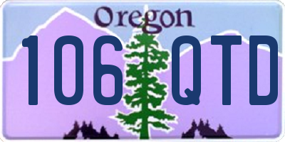 OR license plate 106QTD