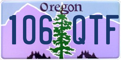 OR license plate 106QTF