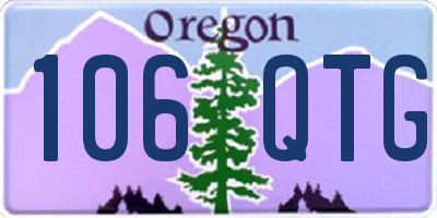 OR license plate 106QTG