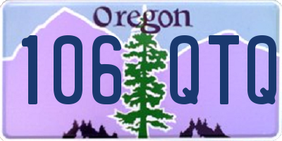OR license plate 106QTQ