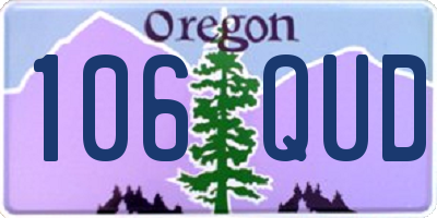 OR license plate 106QUD
