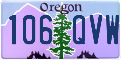 OR license plate 106QVW