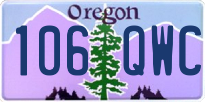 OR license plate 106QWC