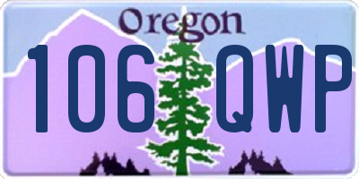 OR license plate 106QWP