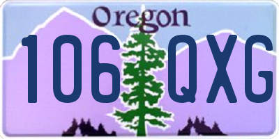 OR license plate 106QXG