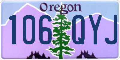 OR license plate 106QYJ