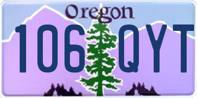OR license plate 106QYT
