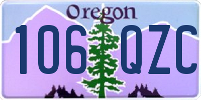 OR license plate 106QZC