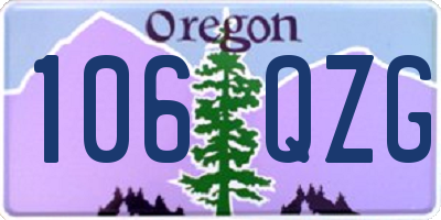 OR license plate 106QZG