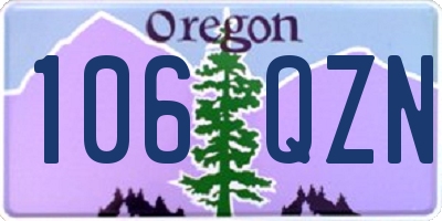 OR license plate 106QZN