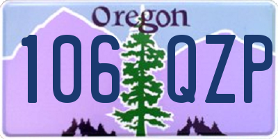 OR license plate 106QZP